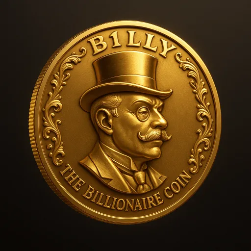 A gold B1LLY coin illustration
